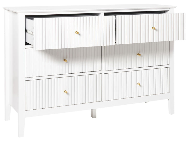 Rex 6 Drawer Chest White