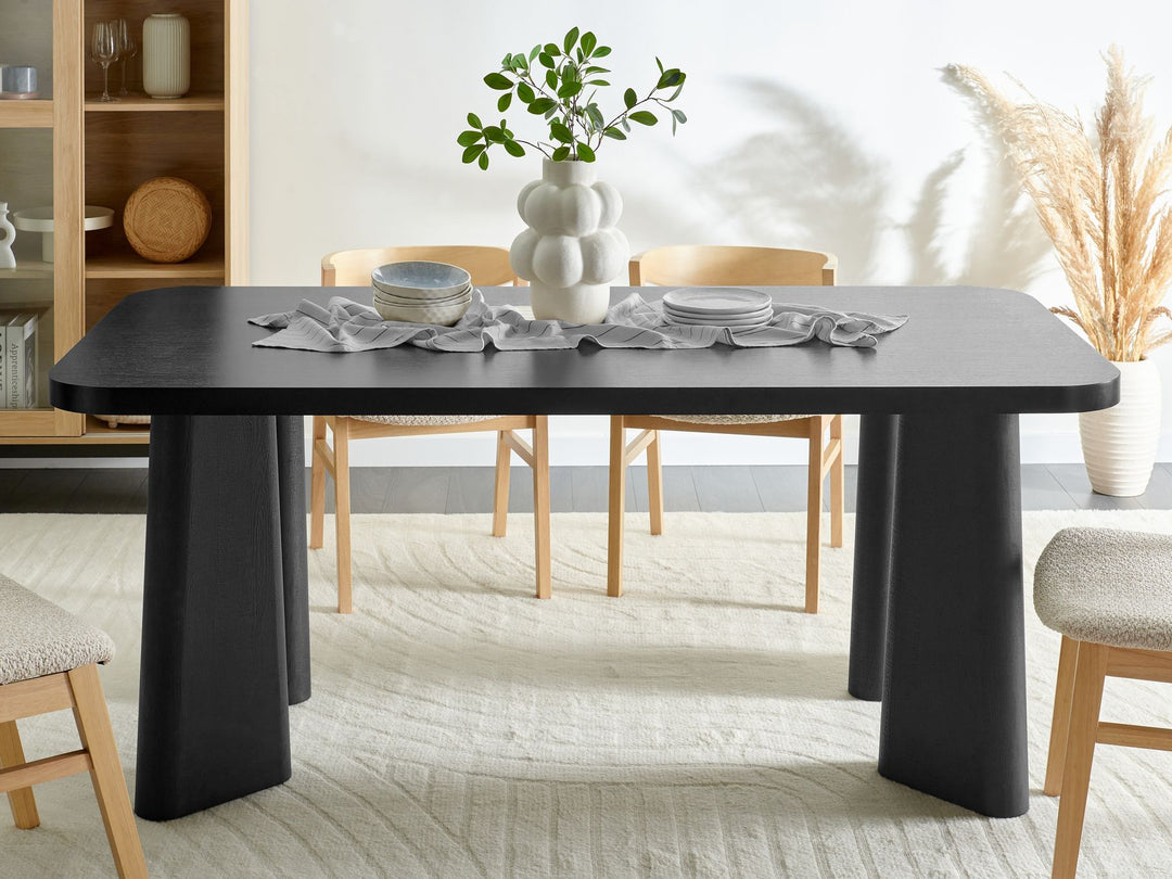 Atlin Dining Table 180 x 90 cm Black