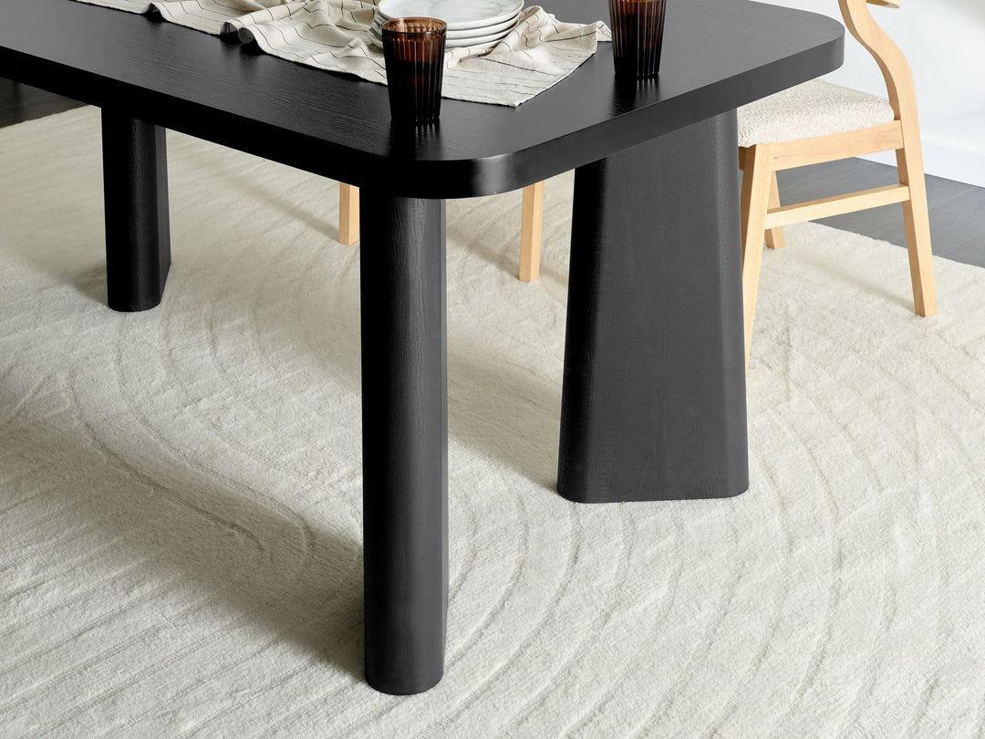 Latwana Dining Table 180 x 90 cm Black