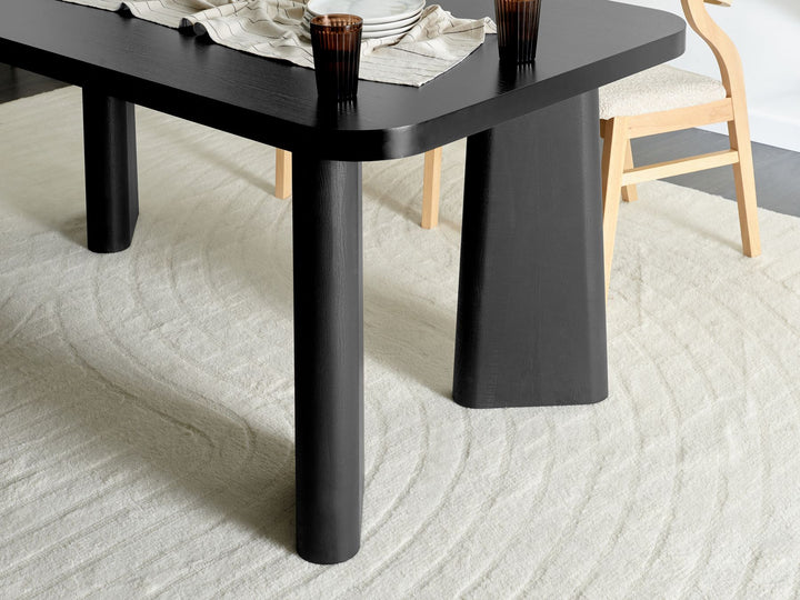 Latwana Dining Table 180 x 90 cm Black