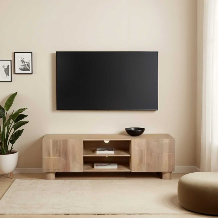 Austin Solid Mango Wood Tv Cabinet