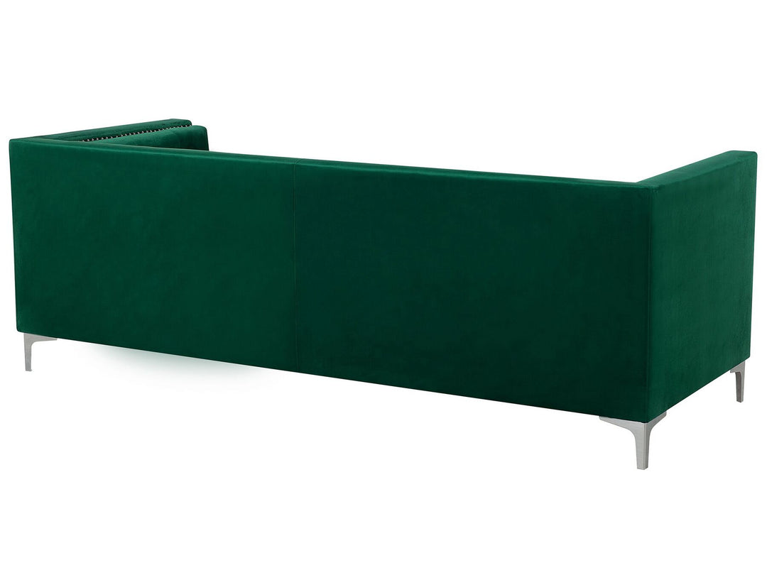 Avaldsenes 3 Seater Velvet Sofa Emerald Green