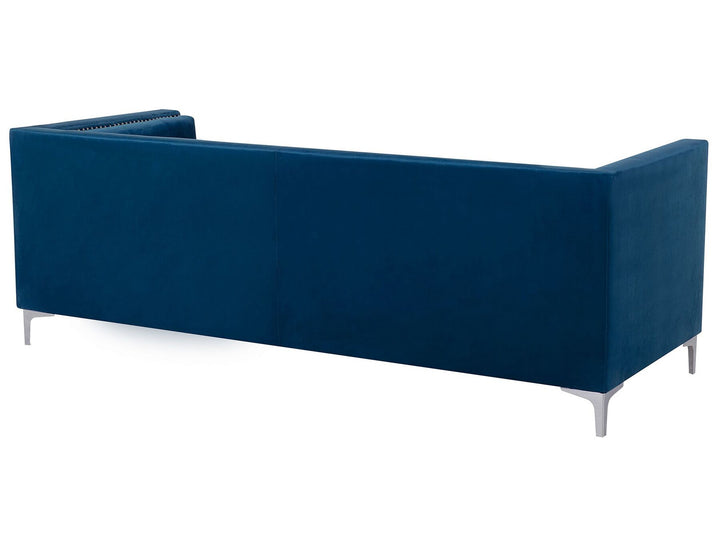 Avaldsenes 3 Seater Velvet Sofa Navy Blue