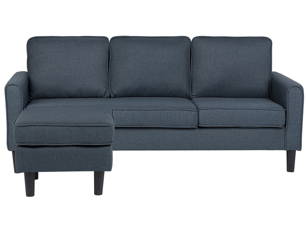 Avesta 3 Seater Fabric Sofa with Ottoman Dark Grey