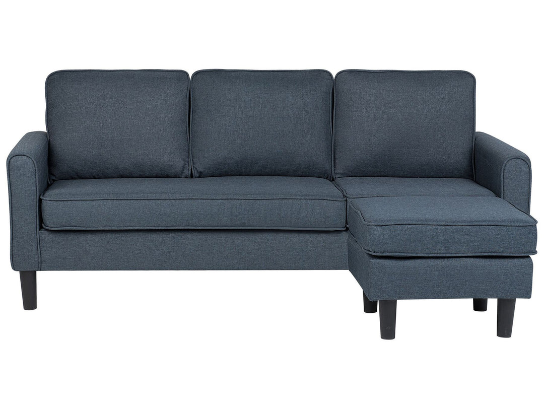 Avesta 3 Seater Fabric Sofa with Ottoman Dark Grey