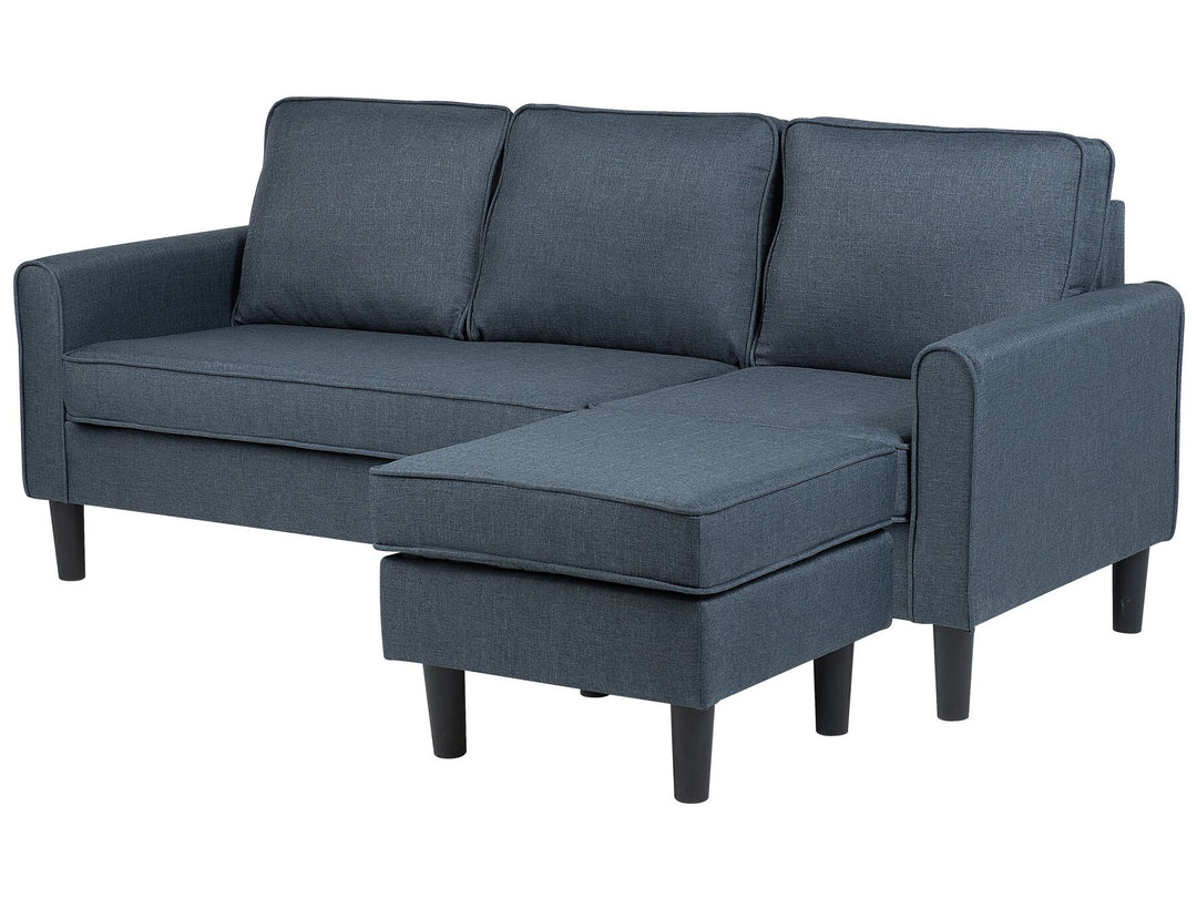 Avesta 3 Seater Fabric Sofa with Ottoman Dark Grey