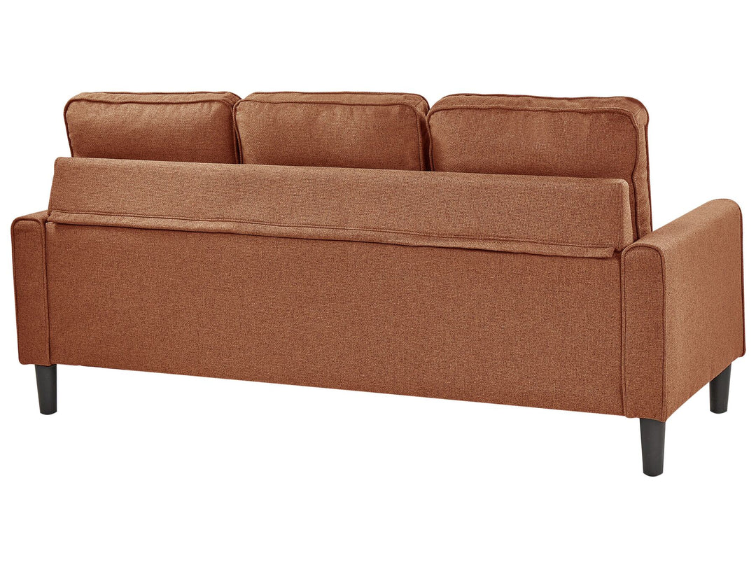 Avesta 3 Seater Fabric Sofa with Ottoman Golden Brown