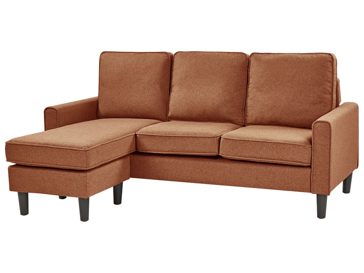 Avesta 3 Seater Fabric Sofa with Ottoman Golden Brown