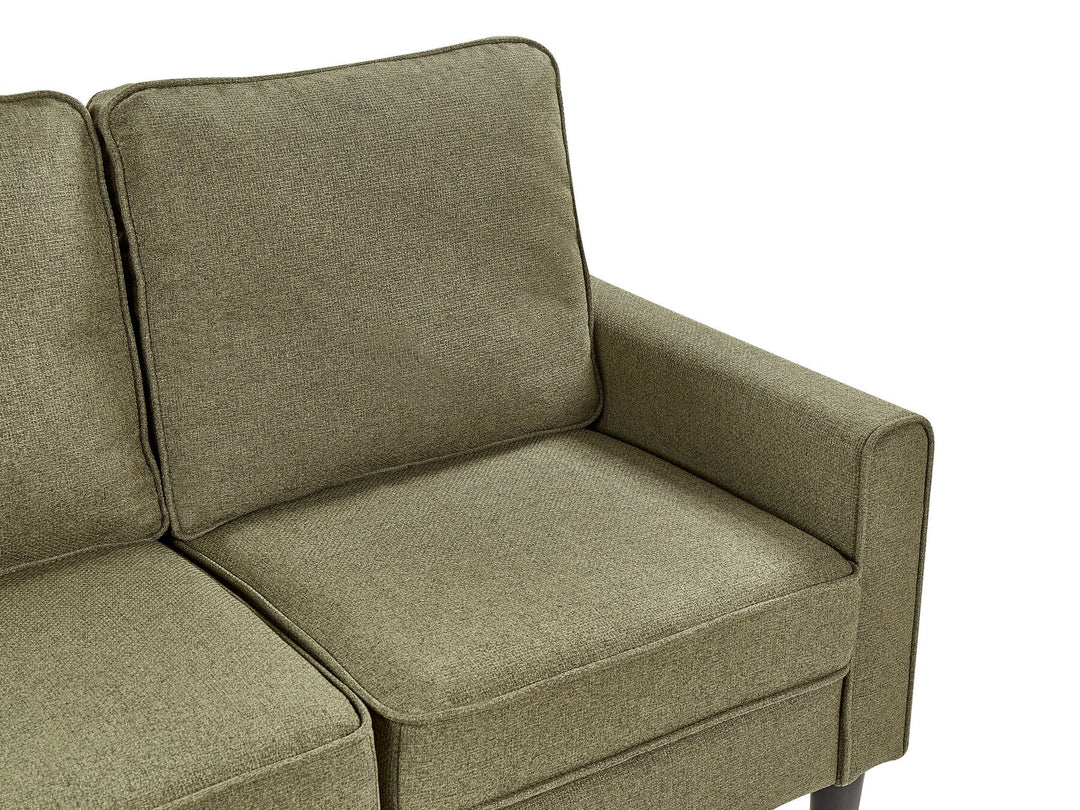 Avesta 3 Seater Fabric Sofa with Ottoman Green