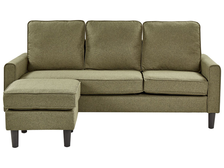 Avesta 3 Seater Fabric Sofa with Ottoman Green