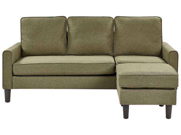 Avesta 3 Seater Fabric Sofa with Ottoman Green