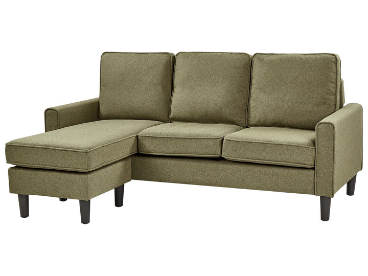 Avesta 3 Seater Fabric Sofa with Ottoman Green