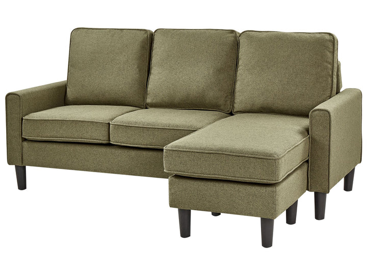 Avesta 3 Seater Fabric Sofa with Ottoman Green