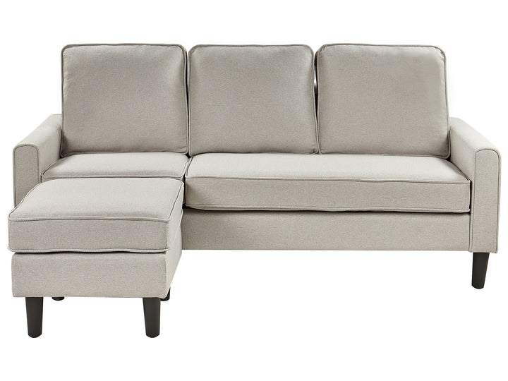 Avesta 3 Seater Fabric Sofa with Ottoman Light Beige