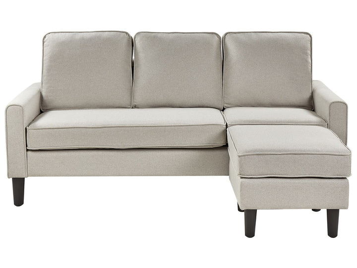 Avesta 3 Seater Fabric Sofa with Ottoman Light Beige