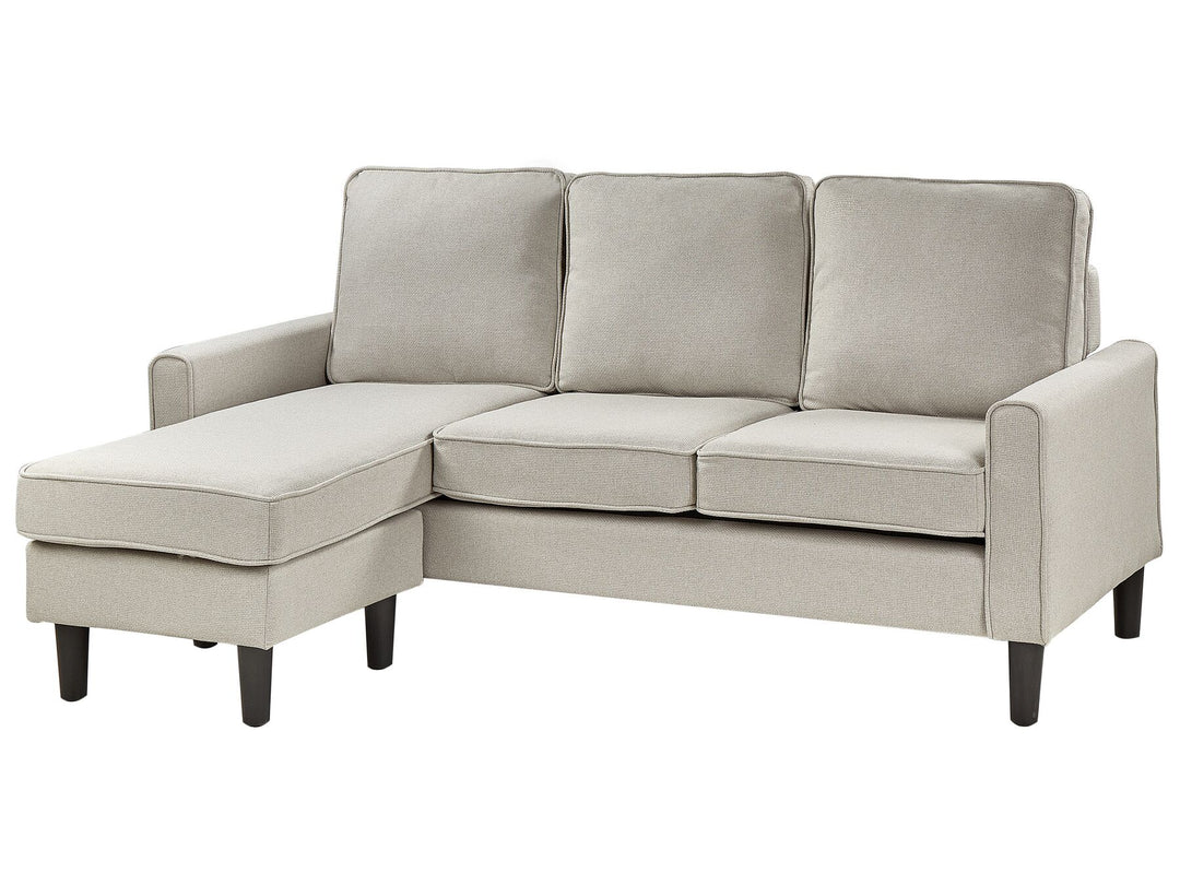 Avesta 3 Seater Fabric Sofa with Ottoman Light Beige