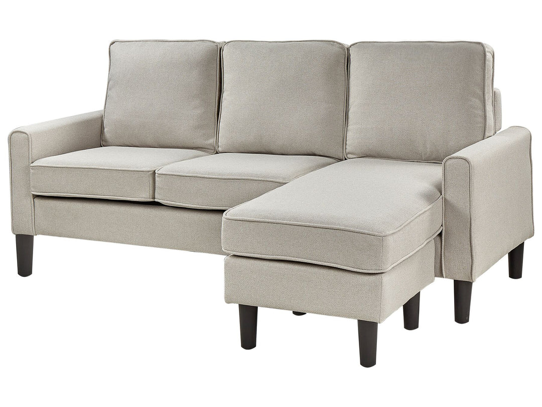 Avesta 3 Seater Fabric Sofa with Ottoman Light Beige