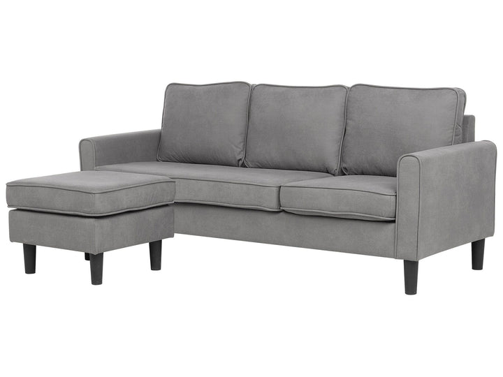 Avesta 3 Seater Fabric Sofa with Ottoman Light Grey