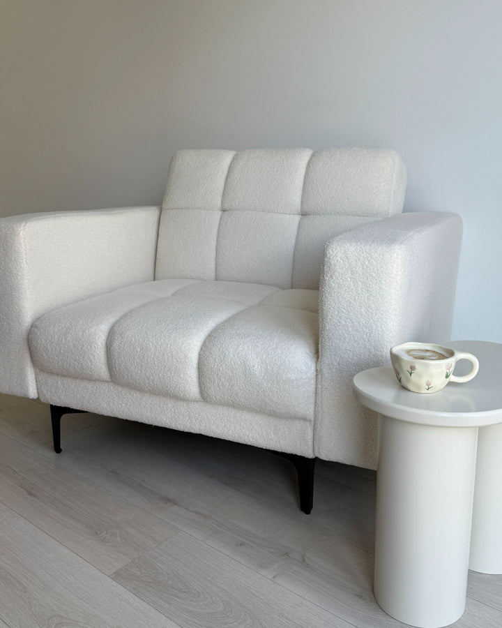 Alnes Armchair Boucle White