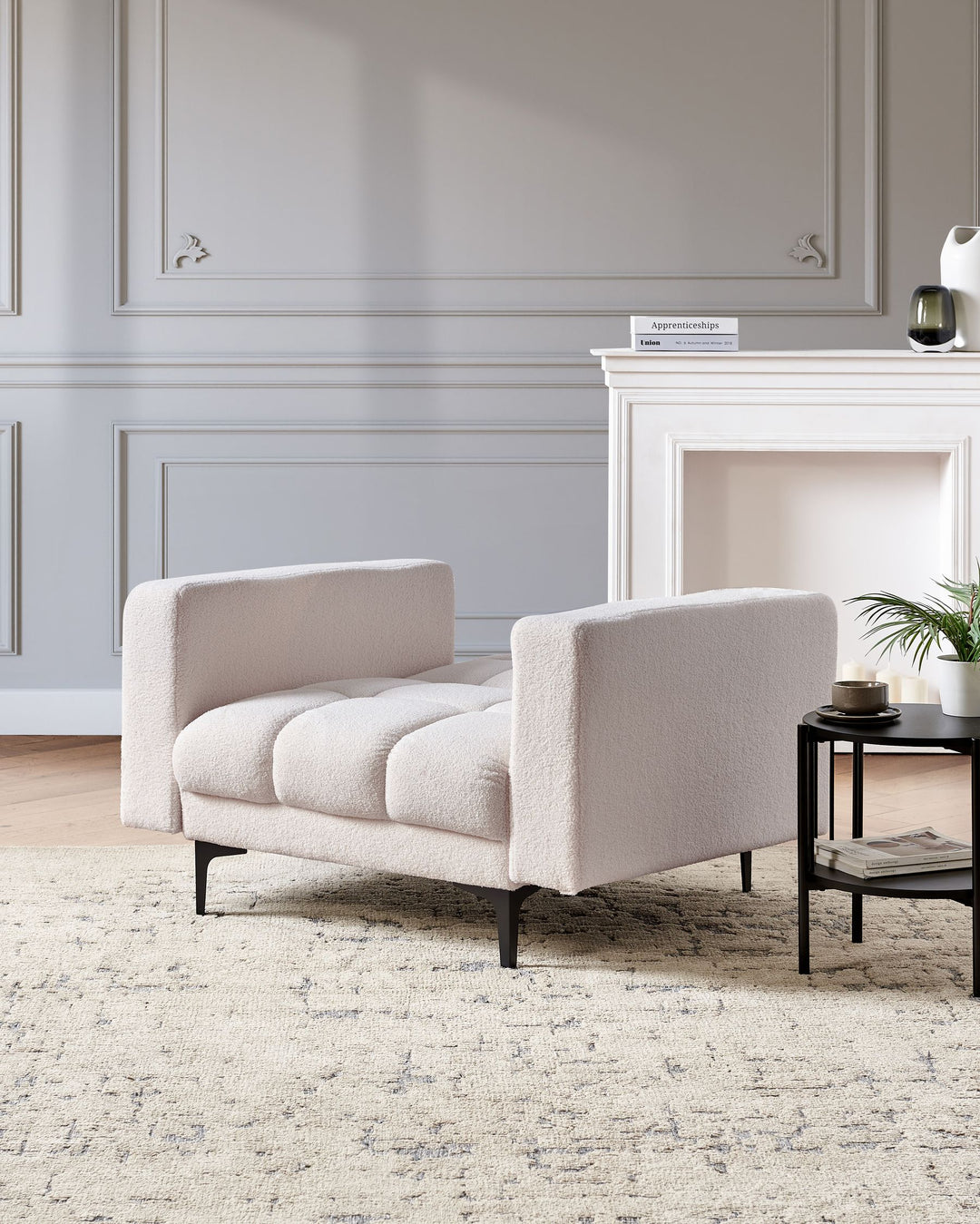 Alnes Armchair Boucle White