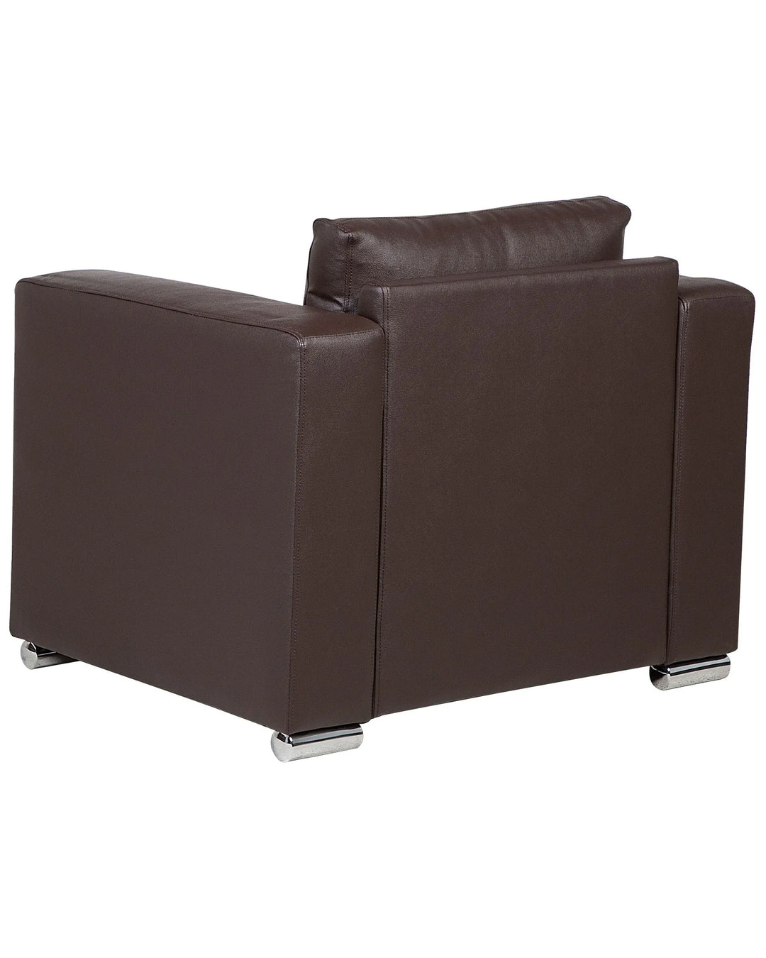 Armchair Leather Dark Brown Acevedo