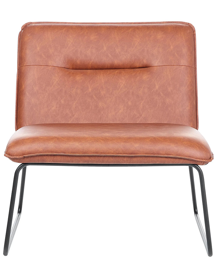 Cotulla Armchair Faux Leather Brown