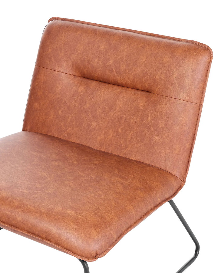 Cotulla Armchair Faux Leather Brown