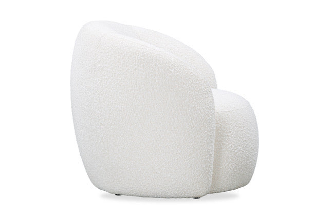White textured armchair on a white background