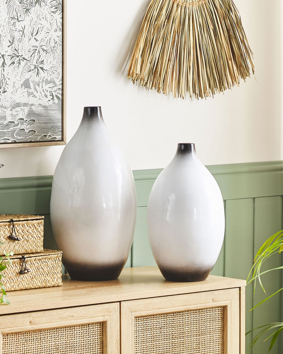Baeza Decorative Vase Ceramic 46 cm White