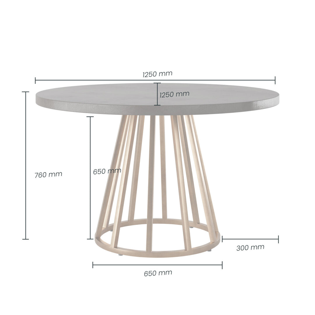 D.I Designs Bredon Dining Table Bass Grey