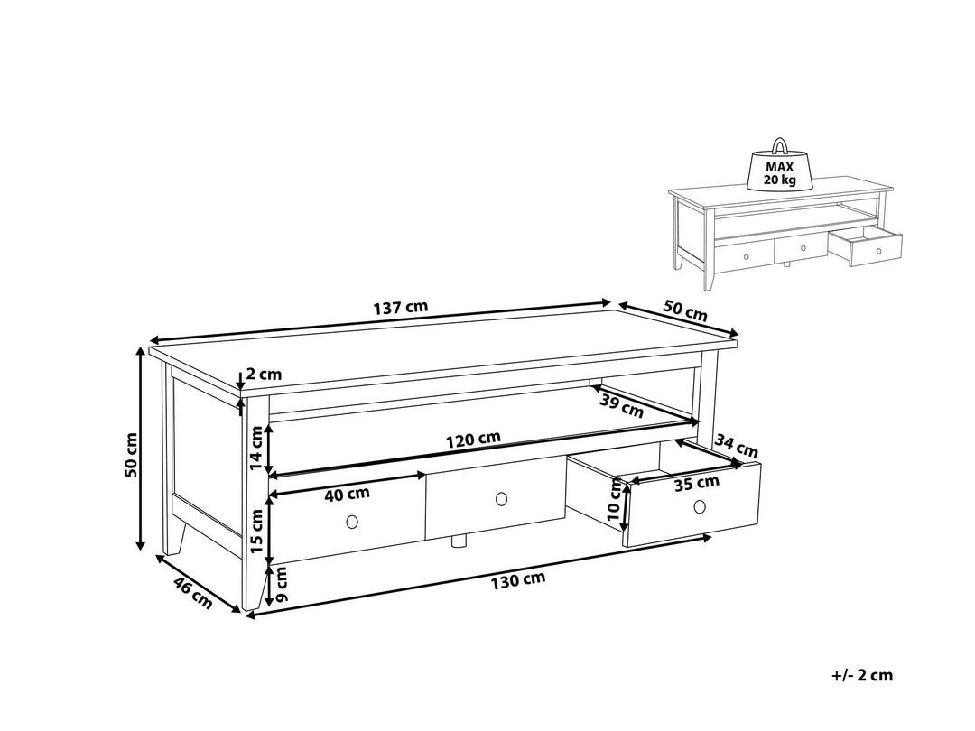 TV Stand White Farmann