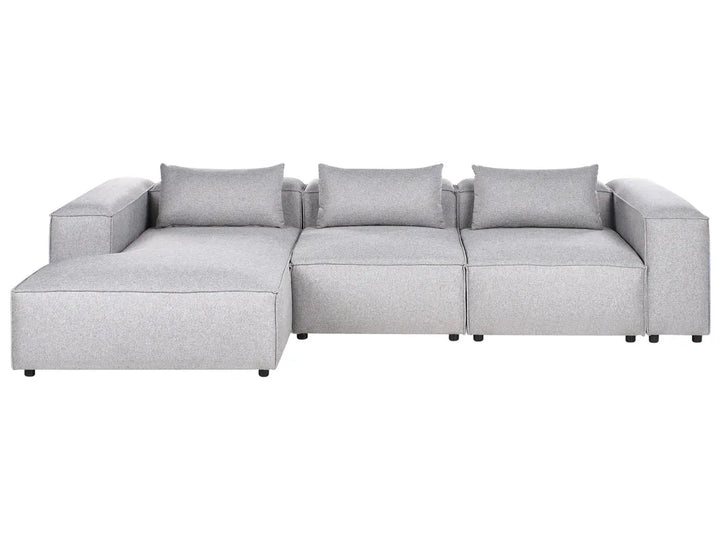 Modular Corner Sofa 4 Seater Grey Right Hand Meneses