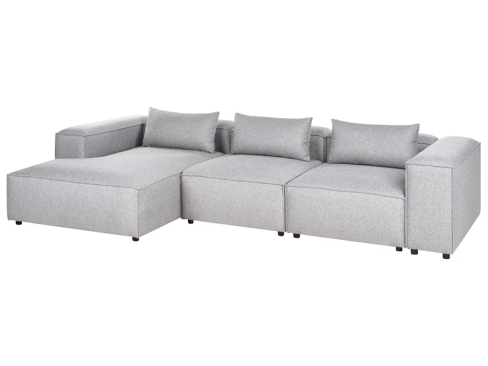 Modular Corner Sofa 4 Seater Grey Right Hand Meneses