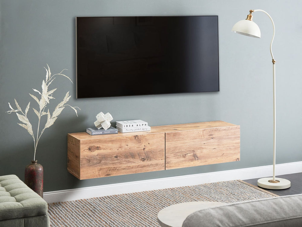 Wall Mounted TV Stand GLADSTONE Brown