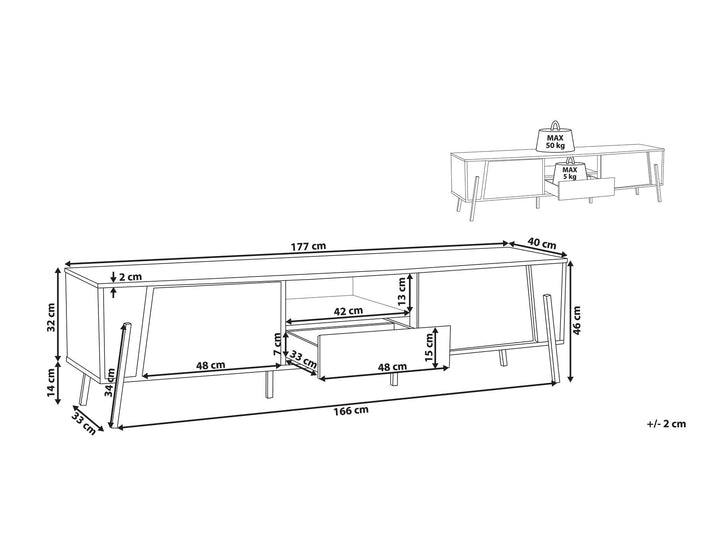 TV Stand Brown/ Black Eilisha