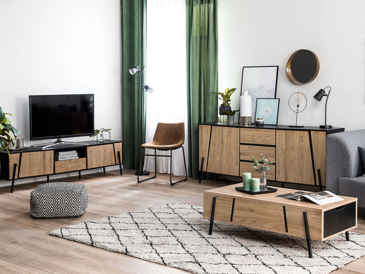 TV Stand Brown/ Black Blackpool