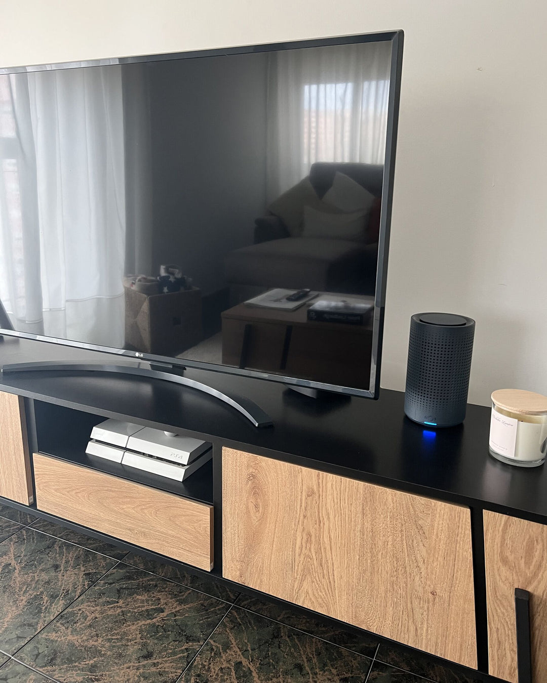 TV Stand Brown/ Black Eilisha