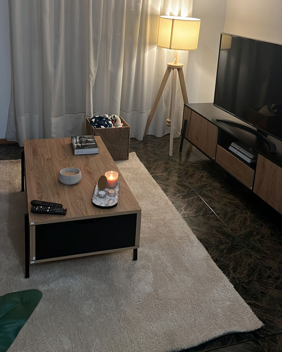 TV Stand Brown/ Black Eilisha