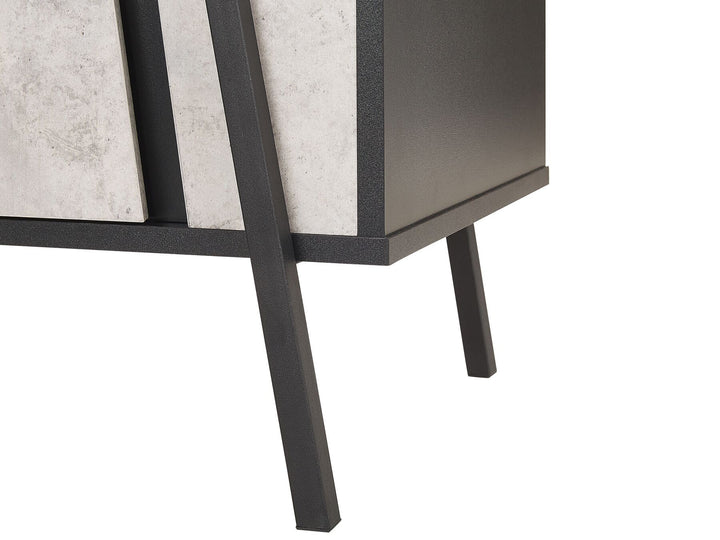 TV Stand Concrete Effect with Black Eilisha