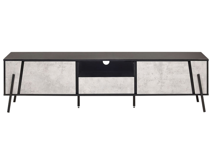 TV Stand Concrete Effect with Black Eilisha