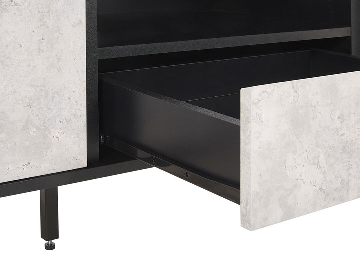 TV Stand Concrete Effect with Black Eilisha