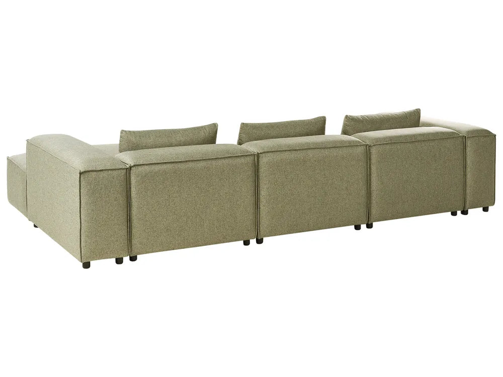 Modular Corner Sofa 4 Seater Light Green Left Hand Meneses