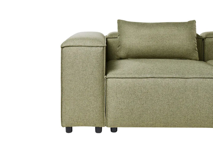 Modular Corner Sofa 4 Seater Light Green Left Hand Meneses