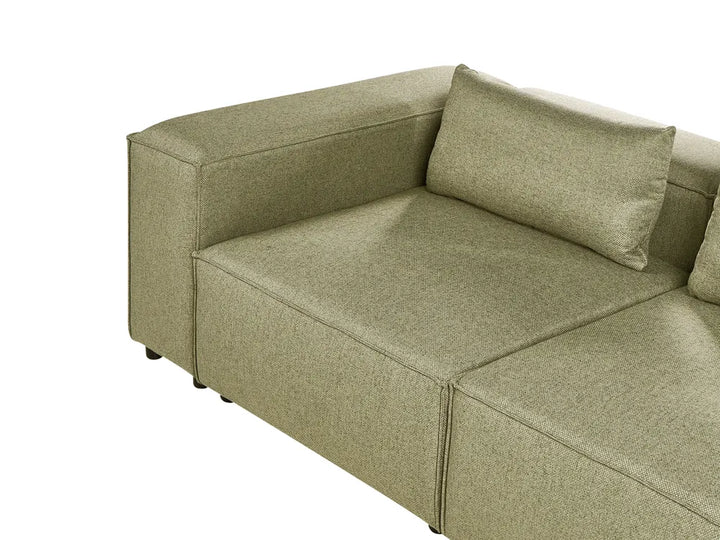 Modular Corner Sofa 4 Seater Light Green Left Hand Meneses