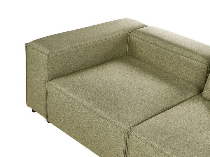 Modular Corner Sofa 4 Seater Light Green Left Hand Meneses