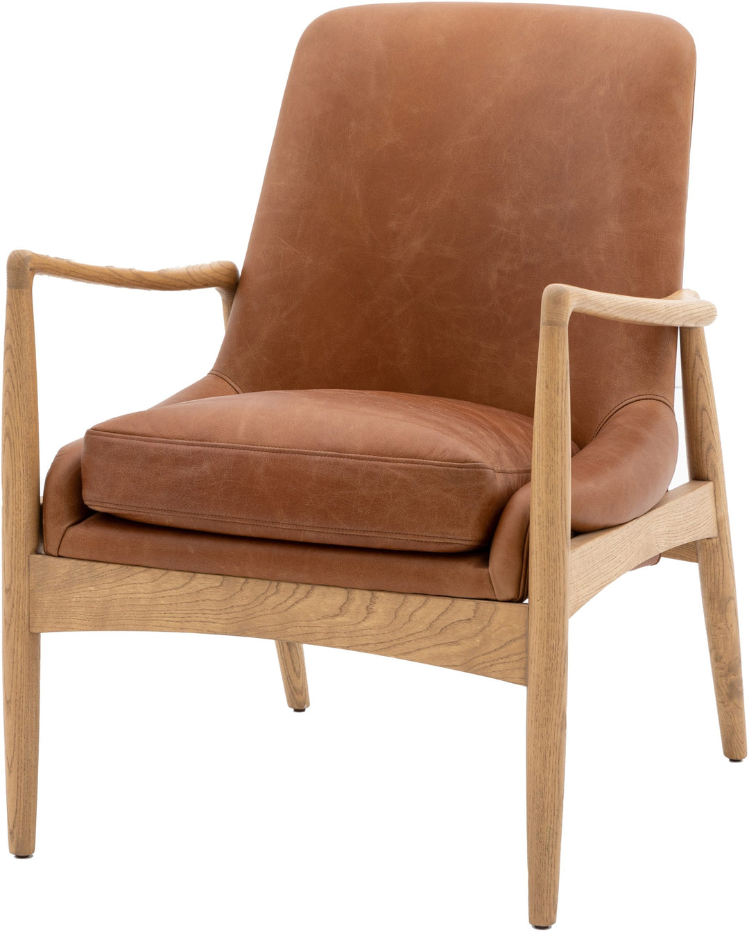 Evie Armchair Brown Leather