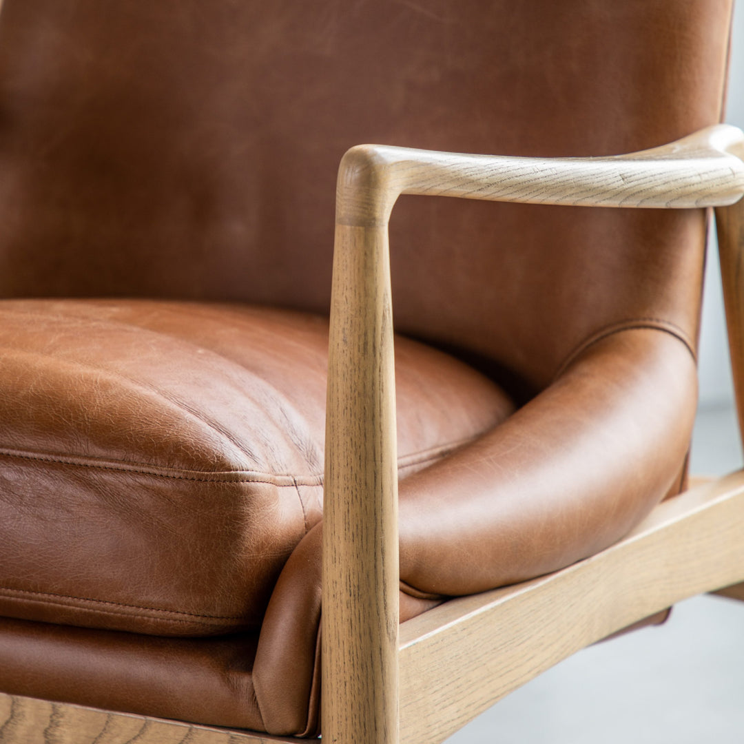 Evie Armchair Brown Leather