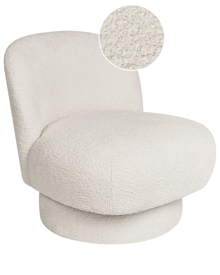 White textured chair with close-up of texture on a white background