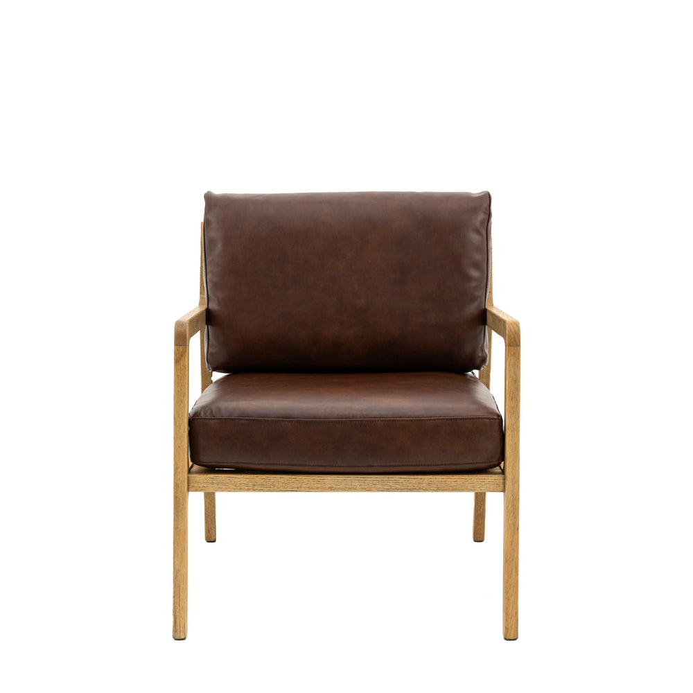 Cortona Armchair Antique Brown Leather