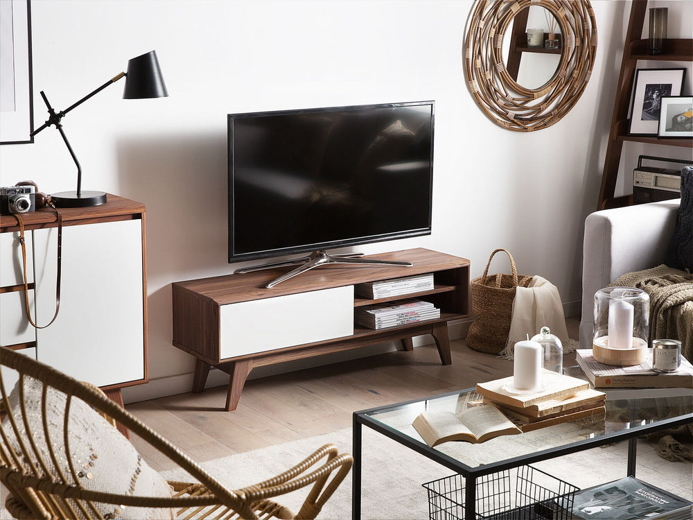 TV Stand Brown/ White BUFFALO